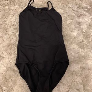 Black Bloch lace leotard.